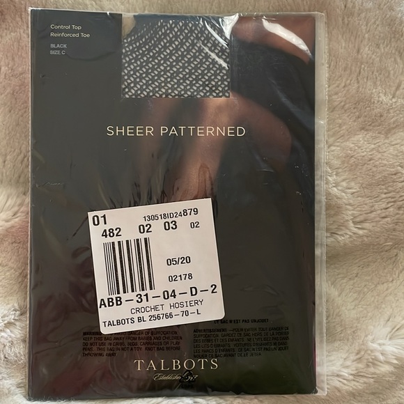 Talbots Sheer Patterned Tights - Picture 1 of 2